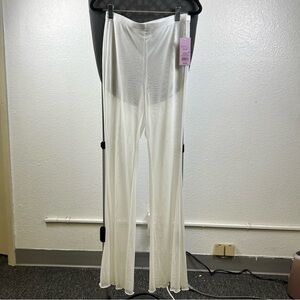 Wild Fable Women’s Sheer White Flared Pants Size S